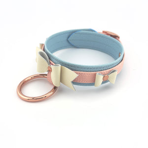 Peach Cutie Deluxe Bow Collar Collar Restrained Grace