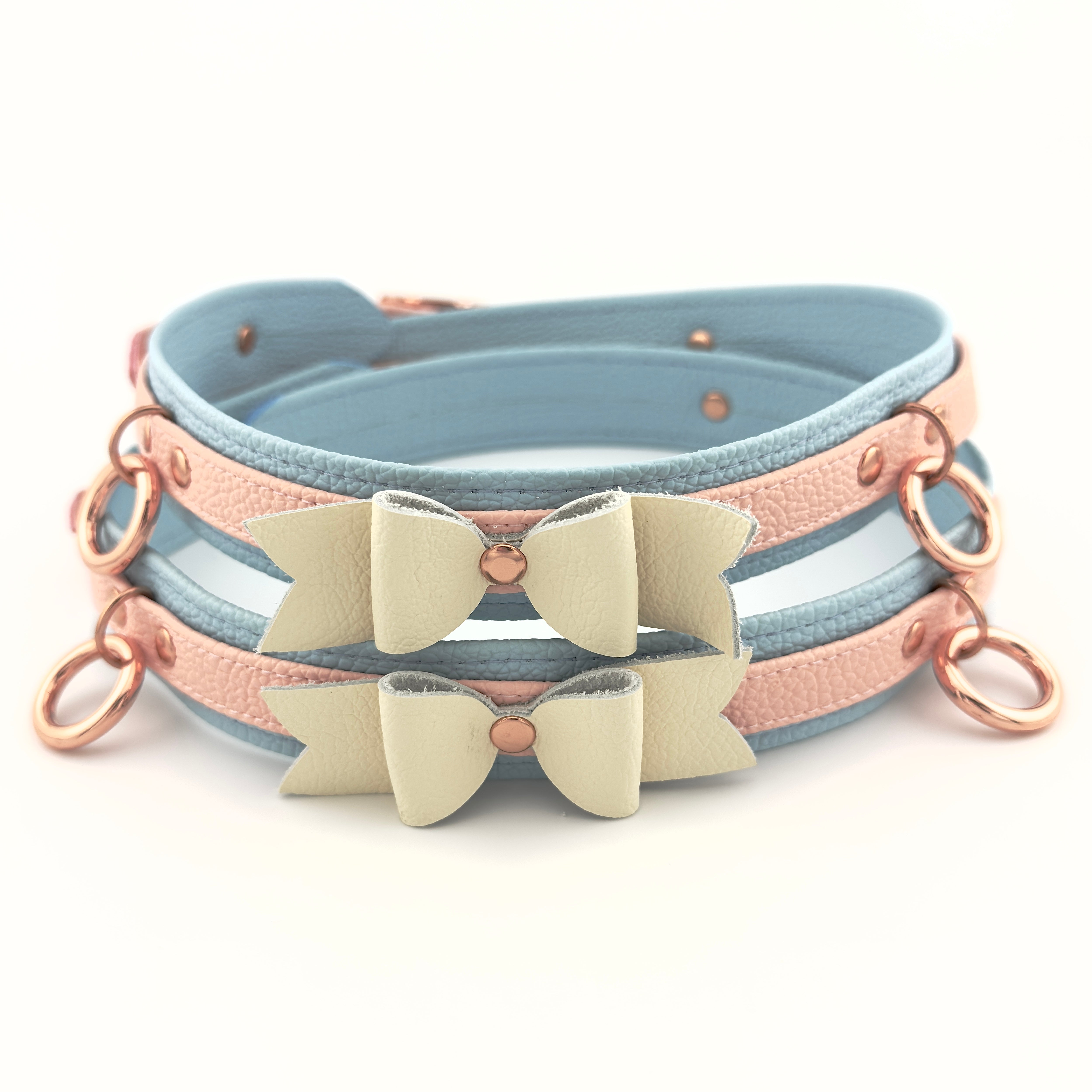 Peach Cutie Bow BDSM Thigh Cuffs Cuffs Restrained Grace