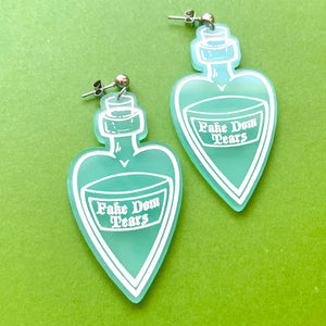 Fake Dom Tears Witchy Bottle Earrings Earrings Restrained Grace
