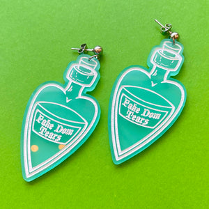 Fake Dom Tears Witchy Bottle Earrings Earrings Restrained Grace