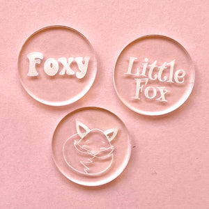 Fox Convertible BDSM Collar Tag Insert Set Collar Tag Insert Restrained Grace