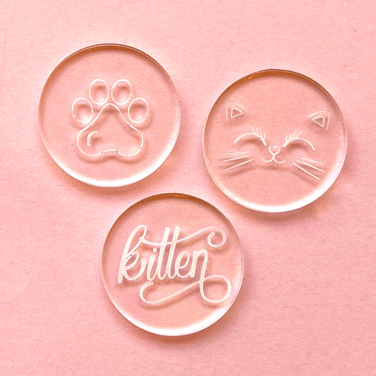 Kitten Convertible Collar Tag Insert Set Collar Tag Insert Restrained Grace