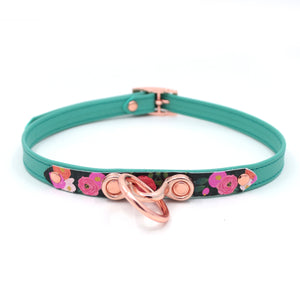 Design Your Own Petite Pattern Leather Bondage Collar Collar Restrained Grace