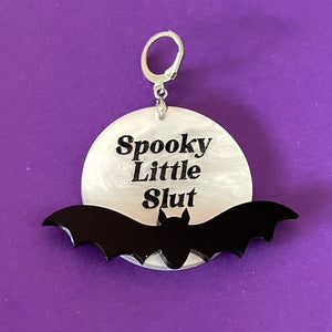 Personalized Full Moon Bat BDSM Collar Tag Collar Tag Restrained Grace
