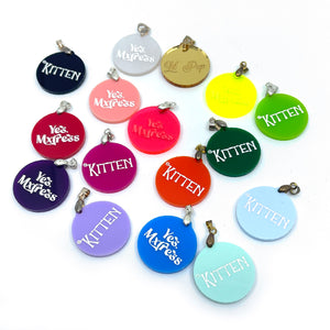 Design Your Own Acrylic Collar Tag - Round Collar Tag Restrained Grace