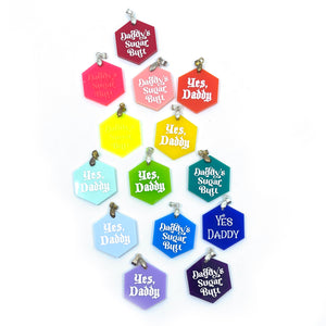 Design Your Own Acrylic Collar Tag - Hexagon Collar Tag Restrained Grace