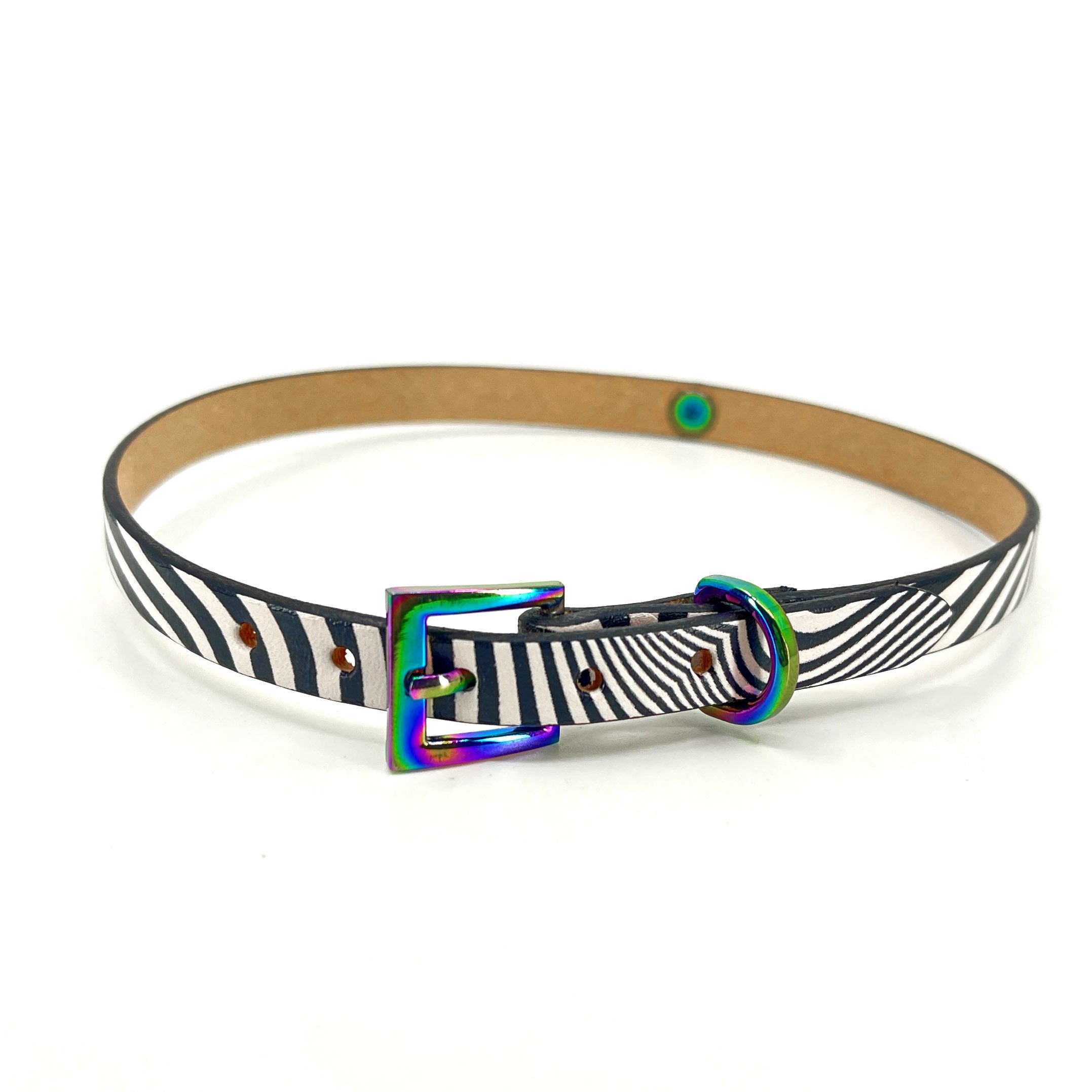 Psychadelic Swirl Mini BDSM Collar Collar Restrained Grace