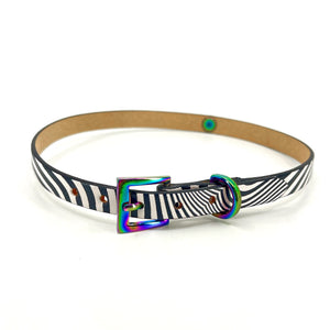 Psychadelic Swirl Mini BDSM Collar Collar Restrained Grace