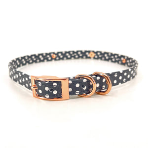 Retrowave Halloween Polka Dot Petite BDSM Collar Collar Restrained Grace