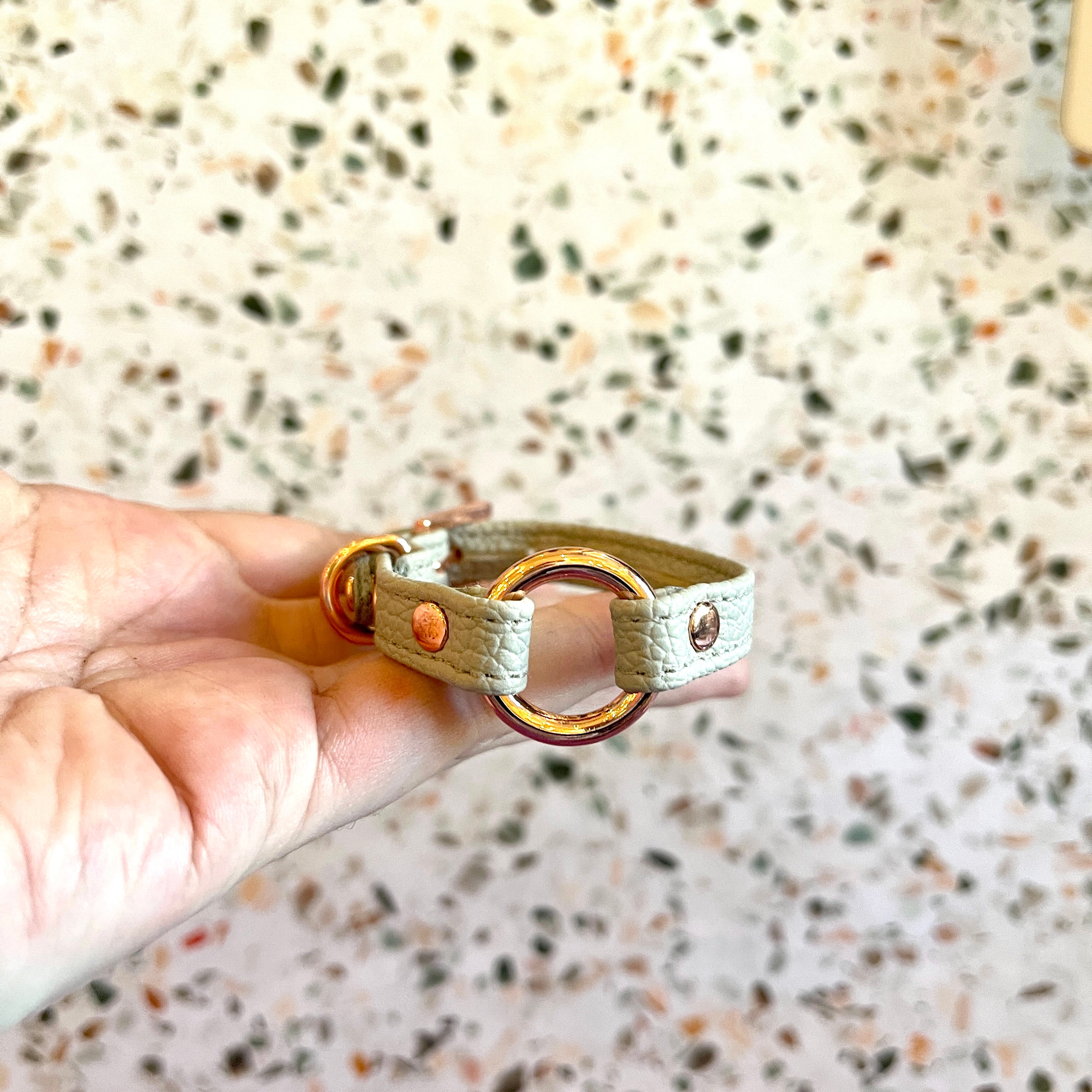 Sample Sale - Ring of O cuff - Dove Gray & Rose Gold - 6"-7.5" Sample Sale Restrained Grace