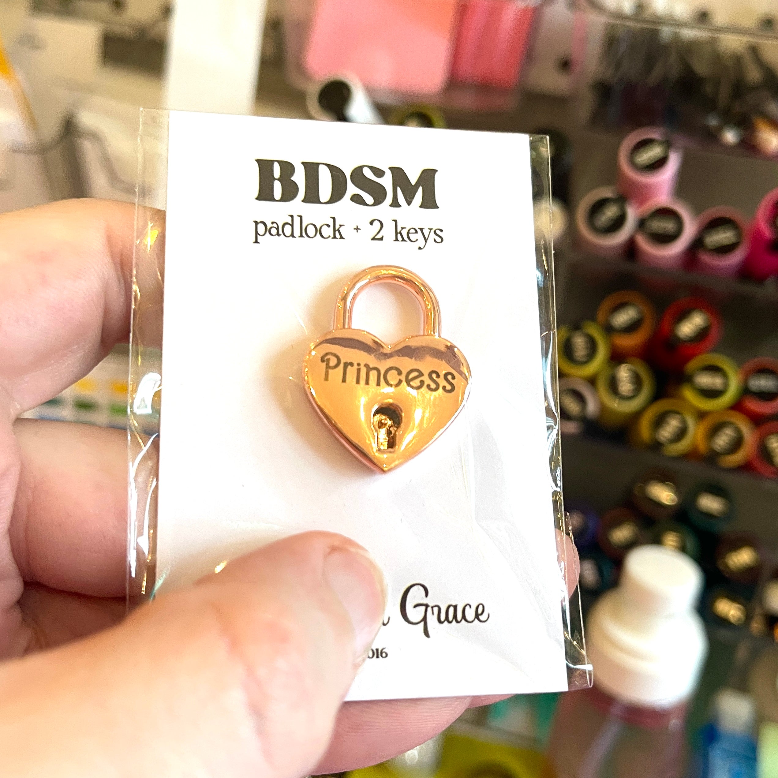 Sample Sale - Padlock - Rose Gold Heart "Princess" #3 Sample Sale Restrained Grace