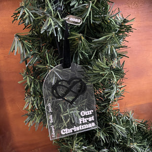 Personalized Our First Christmas Subtle Polyamory Ornament Ornament Restrained Grace