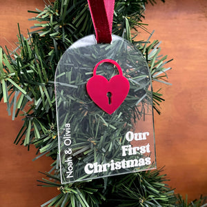 Personalized Our First Christmas Subtle BDSM Ornament Ornament Restrained Grace