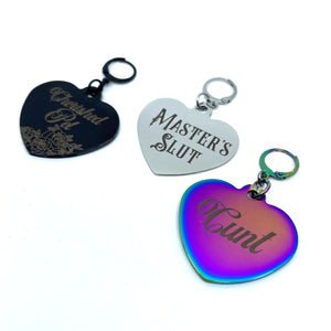 Design Your Own Steel Collar Tag - Large Heart Collar Tag Restrained Grace