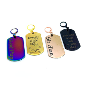 Design Your Own Steel Collar Tag - Dog Tag Collar Tag Restrained Grace