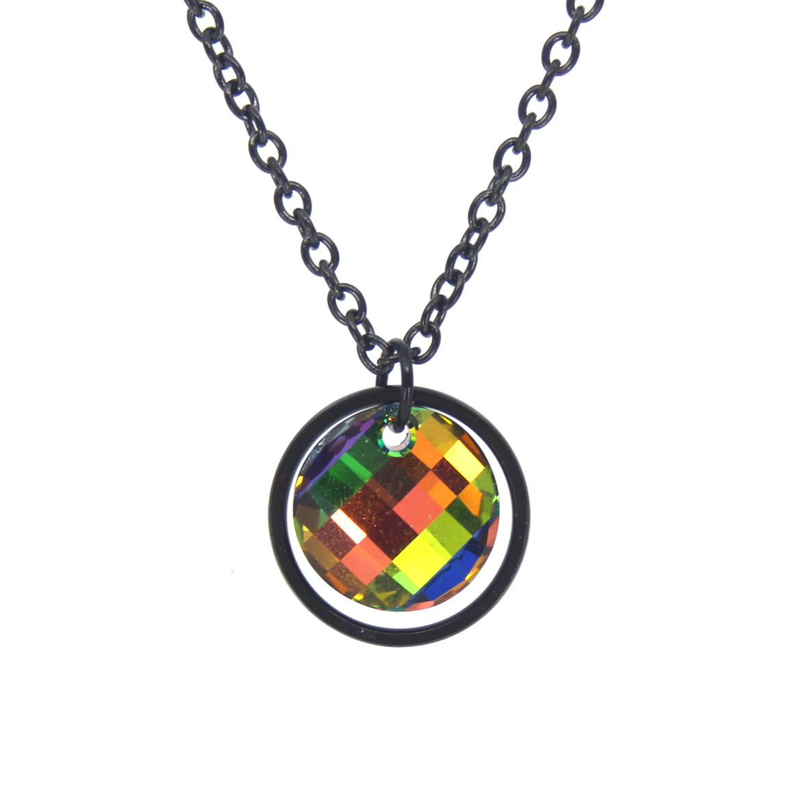Rainbow Prism Day Collar - Stainless Steel Day Collar Restrained Grace