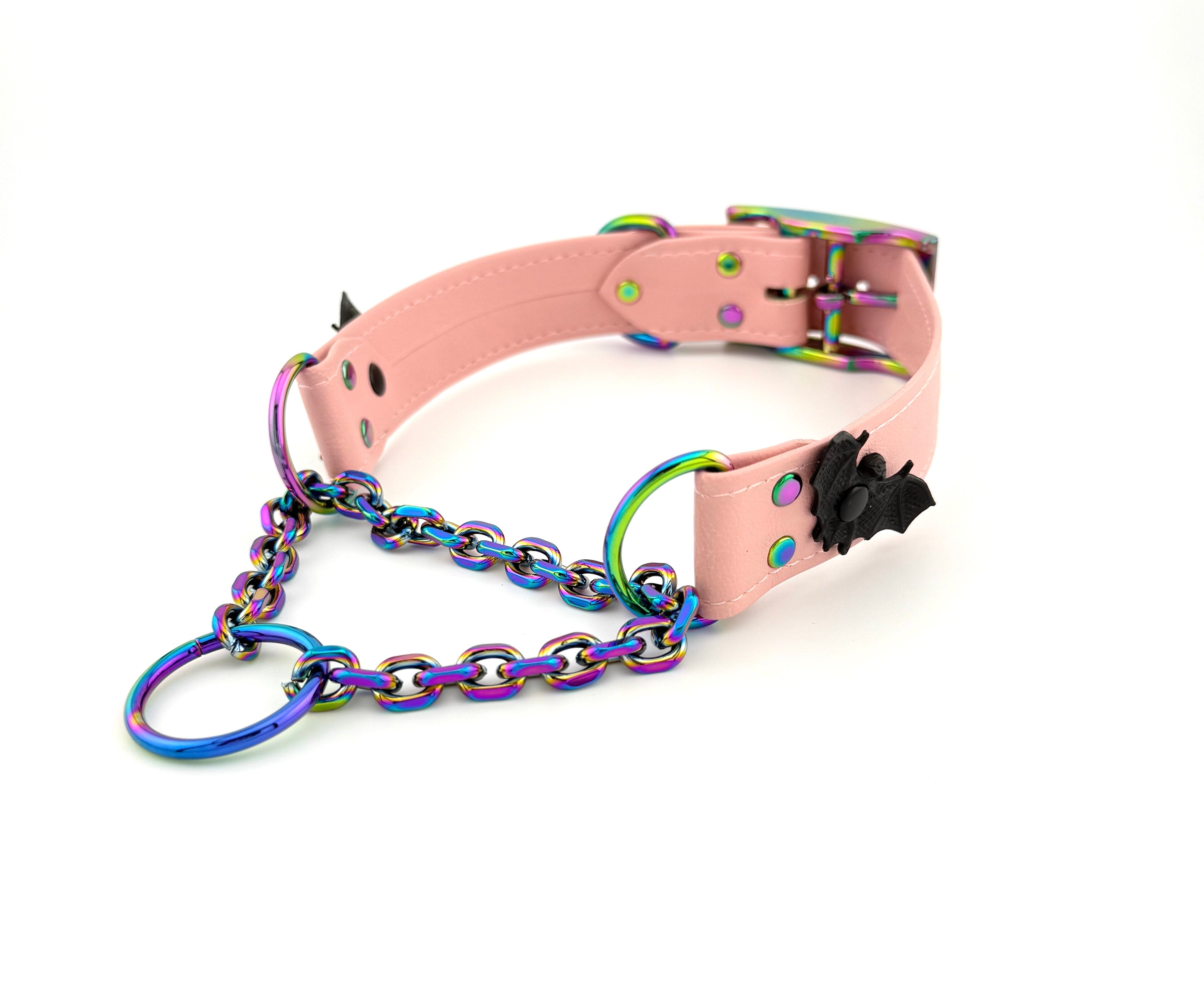 Design Your Own Halloween Bat Martingale BDSM Collar Collar Restrained Grace