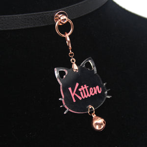 Modern Kitten Collar Tag with Bell Collar Tag Restrained Grace