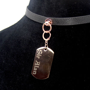 Design Your Own Steel Collar Tag - Dog Tag Collar Tag Restrained Grace