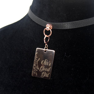 Design Your Own Steel Collar Tag - Rectangle Collar Tag Restrained Grace