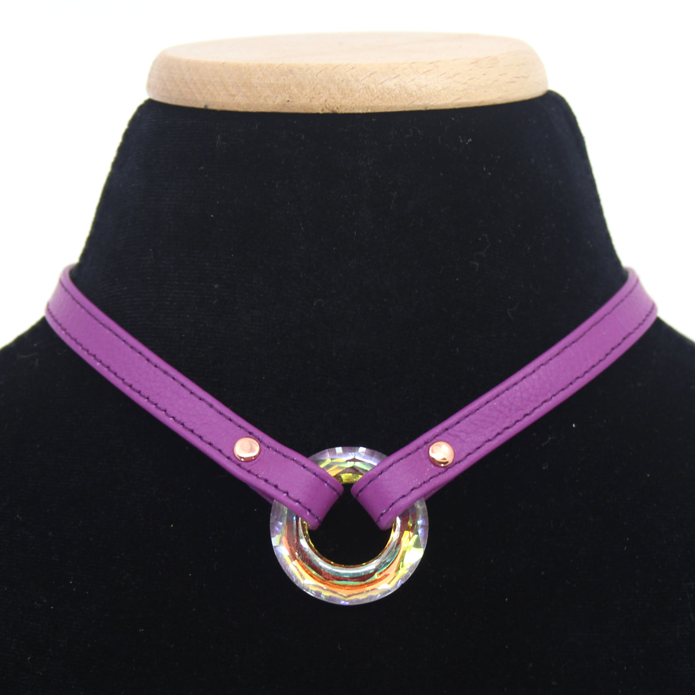 Crystal Ring of O Mini Collar in Amethyst Collar Restrained Grace