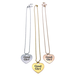 Good Girl Pendant Necklace - Discreet Day Collar Necklace Restrained Grace