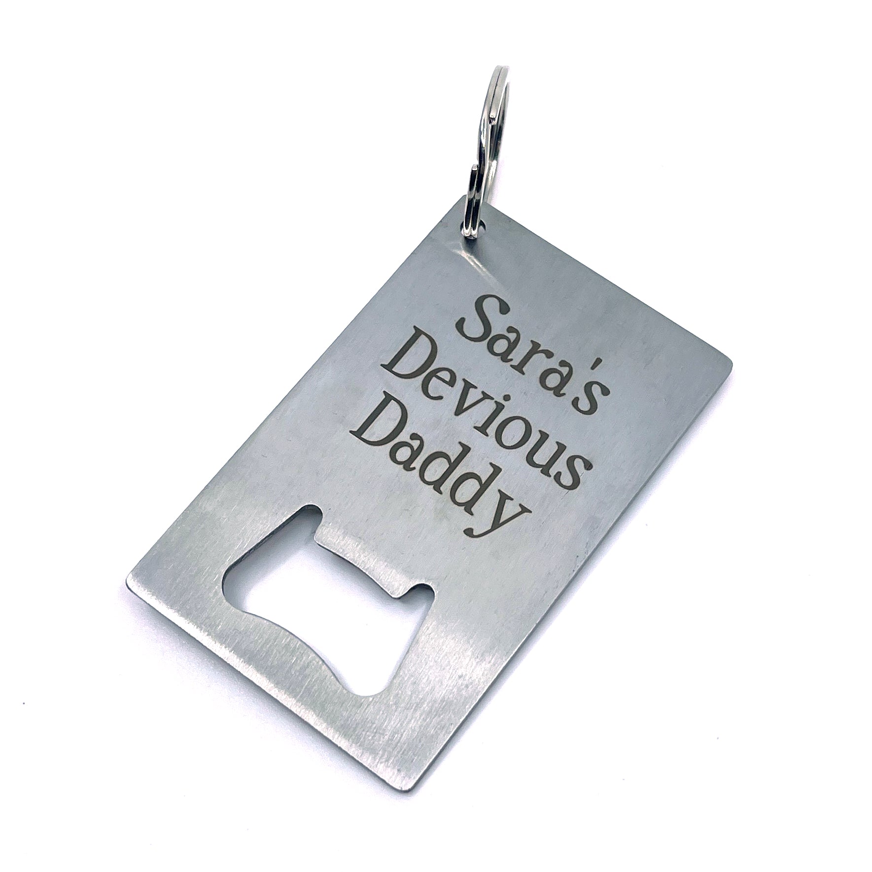 Personalized Credit Card Bottle Opener Keychain - Dominant Gift Keychain Restrained Grace