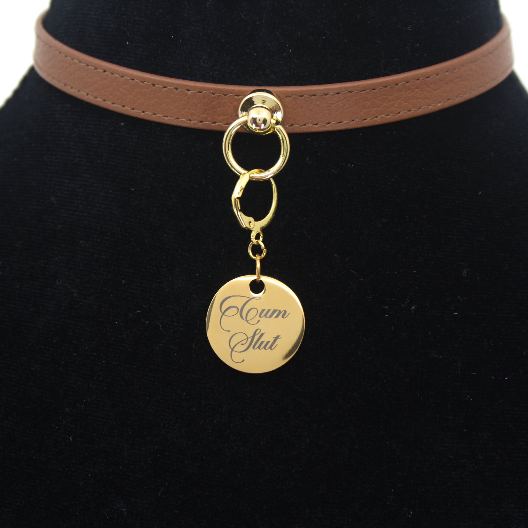 Design Your Own Steel Collar Tag - Small Round Collar Tag Restrained Grace