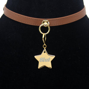 Design Your Own Steel Collar Tag - Star Collar Tag Restrained Grace