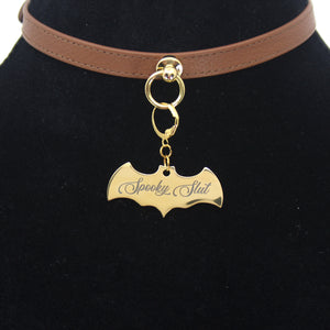 Design Your Own Steel Collar Tag - Bat Collar Tag Restrained Grace