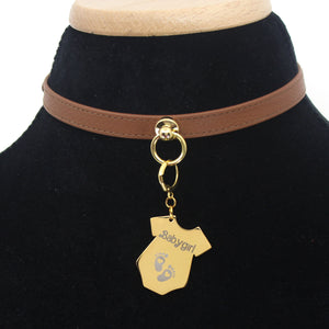 Design Your Own Steel Collar Tag - Onesie Collar Tag Restrained Grace