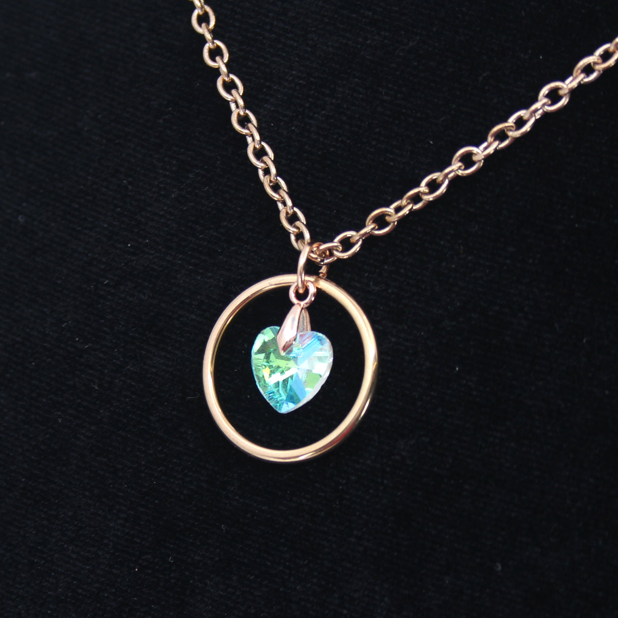 Crystal Heart Ring of O Day Collar - Stainless Steel Day Collar Restrained Grace
