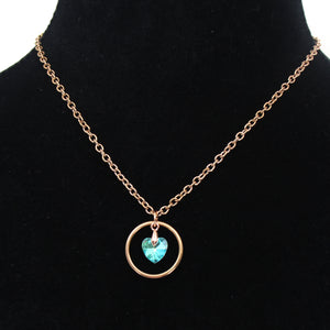 Crystal Heart Ring of O Day Collar - Stainless Steel Day Collar Restrained Grace