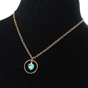 Crystal Heart Ring of O Day Collar - Stainless Steel Day Collar Restrained Grace