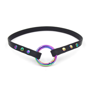 Design Your Own Studded Sleek Ring of O Collar Collar Restrained Grace