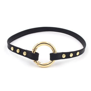 Design Your Own Studded Sleek Ring of O Collar Collar Restrained Grace