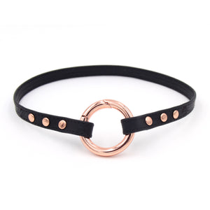 Design Your Own Studded Sleek Ring of O Collar Collar Restrained Grace