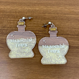 Masochist Tears Potion Bottle Earrings Earrings Color & Camp