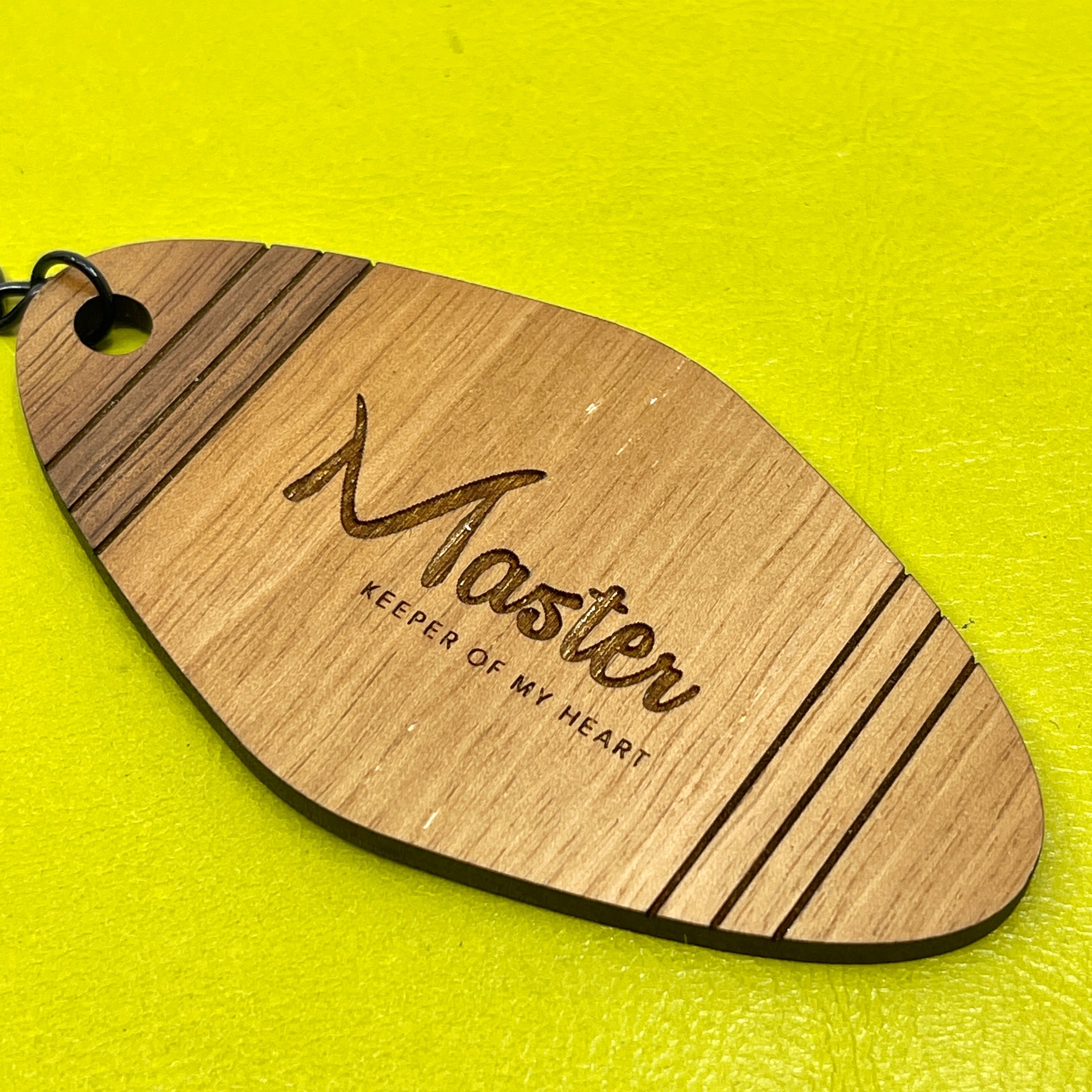 Keeper of My Heart - Personalized BDSM Dominant Motel Keychain Keychain Restrained Grace