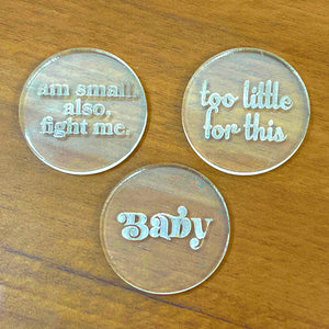 Baby Convertible Collar Tag Insert Set Collar Tag Insert Restrained Grace