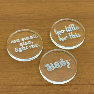 Baby Convertible Collar Tag Insert Set Collar Tag Insert Restrained Grace