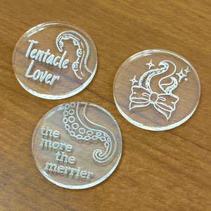 Tentacle Lover Convertible Collar Tag Insert Set Collar Tag Insert Restrained Grace