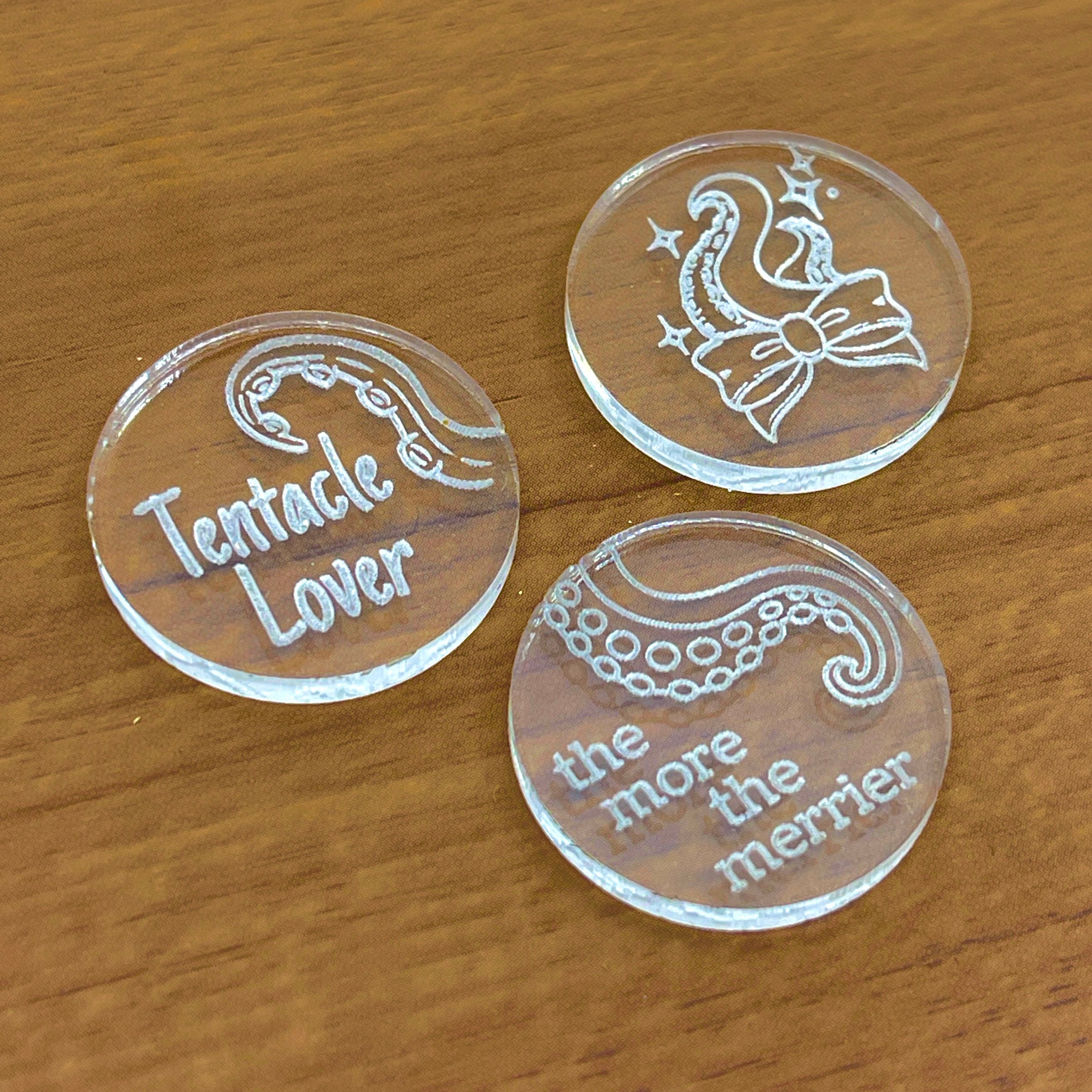 Tentacle Lover Convertible Collar Tag Insert Set Collar Tag Insert Restrained Grace