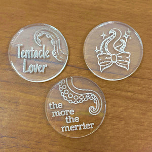 Tentacle Lover Convertible Collar Tag Insert Set Collar Tag Insert Restrained Grace