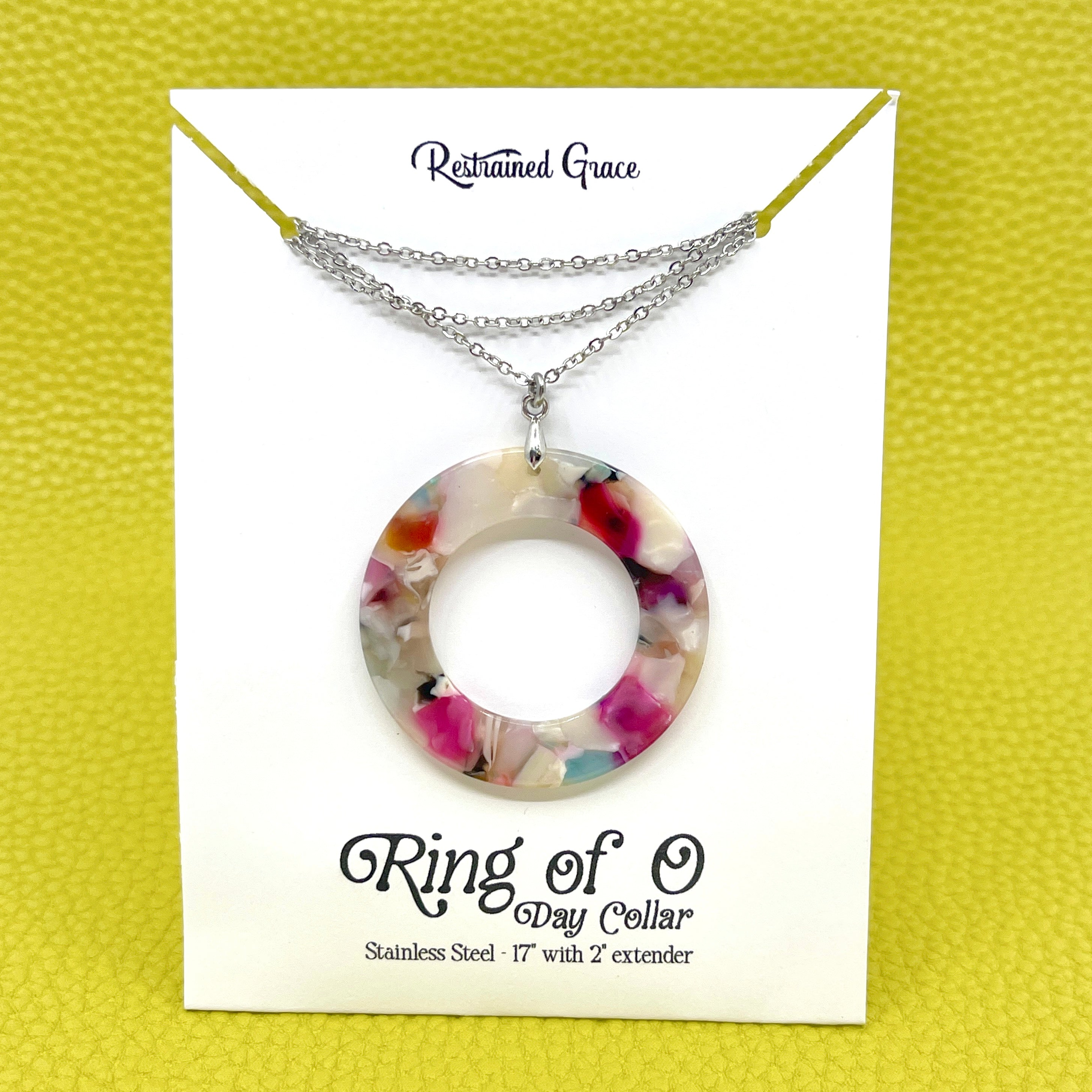 Big & Bold Acetate Ring of O Day Collar - Multicolored Day Collar Restrained Grace