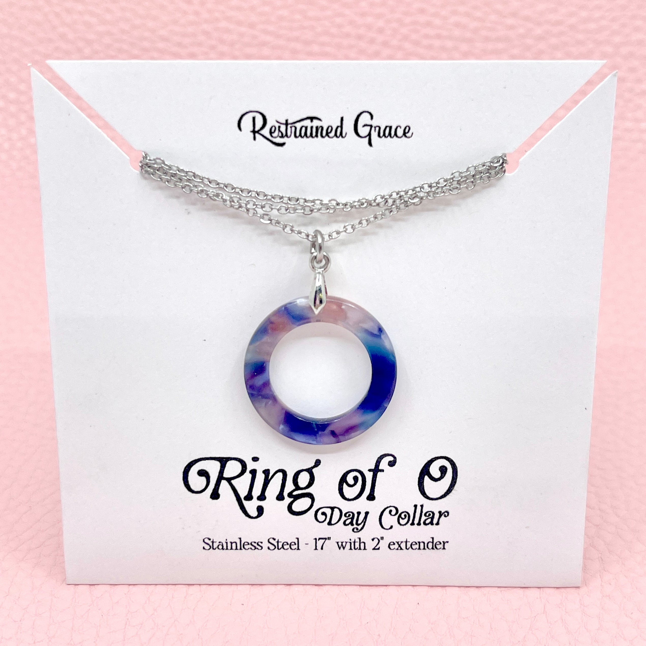 Acetate Ring of O Day Collar - Sapphire Day Collar Restrained Grace