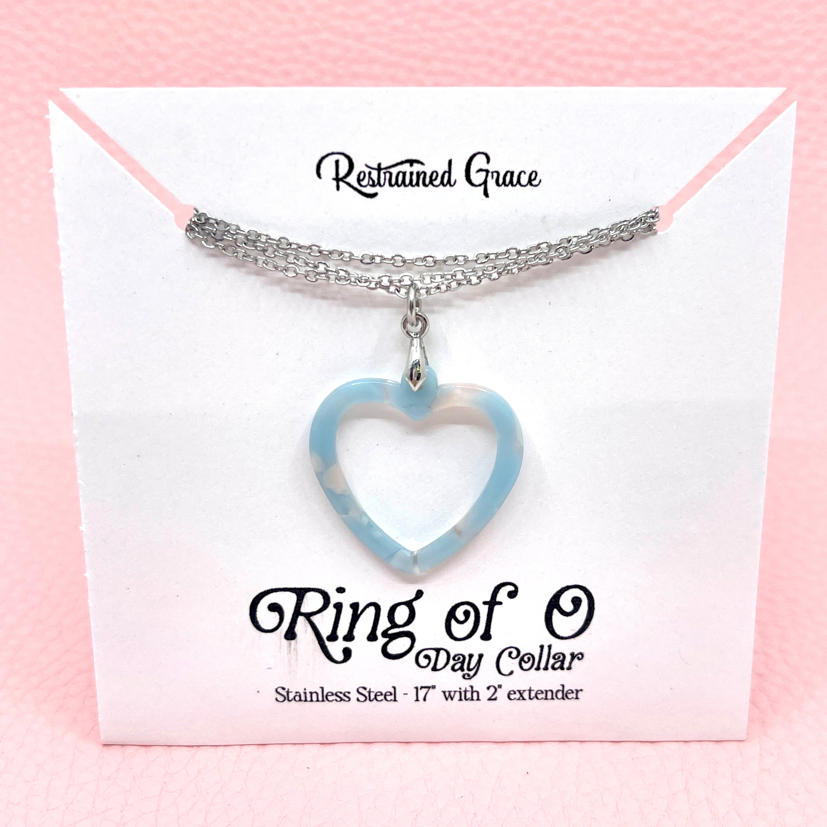 Pastel Acetate Heart Ring of O Day Collar Day Collar Restrained Grace