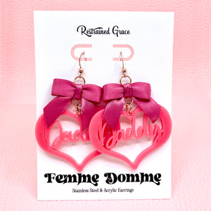 Design Your Own Femme Domme Daddy Earrings Earrings Restrained Grace