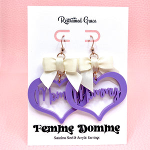 Design Your Own Femme Domme Mommy Earrings Earrings Restrained Grace
