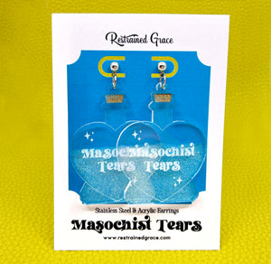 Masochist Tears Potion Bottle Earrings Earrings Color & Camp
